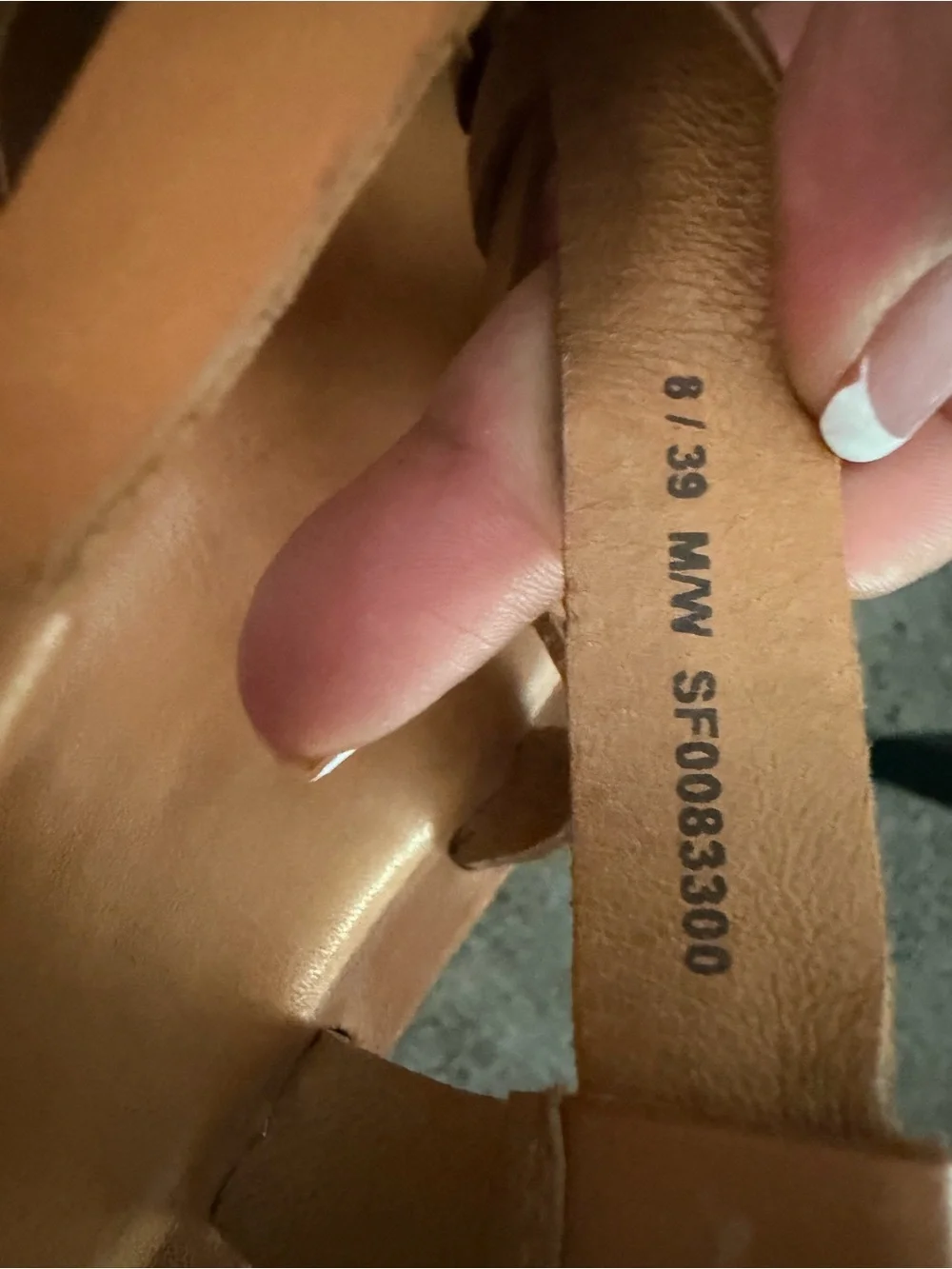 Söfft Tan Leather Strappy Sandal with Low Block Heel